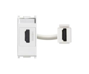 Vimar 14346 Plana presa HDMI, aggancio standard Keystone 2.1b, bianca