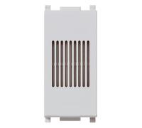 Vimar 14370.SR.SL Plana Suoneria/ronzatore, funzione settabile staccando e ruotando il coperchio di 180°, alimentazione 12 V~ (SELV) 50-60 Hz, Silver