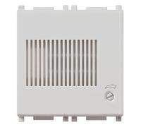 Vimar 14380.SL Plana Suoneria elettronica a tre sequenze sonore (tritonale, bitonale, ronzatore) regolabili in volume, alimentazione 12 V~ 50-60 Hz o 12 Vdc (SELV), Silver - 2 moduli