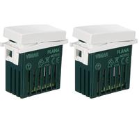 Vimar 14592 Plana Deviatore connesso VIEW Wireless con uscita a relè, per lampade, trasformatori e controllo remoto con doppia tecnologia Bluetooth 5.0 e Zigbee 3.0 (Confezione da 2)