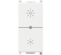 VIMAR 14595 Plana dimmer WiFi per lampade ad incandescenza e LED, trasformatori elettronici, compatibile con assistenti vocali, standard Bluetooth e Zigbee, funzionamento dimmer off, LED RGB, bianco