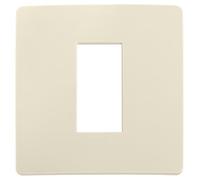 VIMAR 14641U.12 PLANA UP Placca naturalmente integrabile con Plana, 1 modulo, tecnopolimero, avorio matt