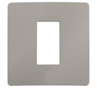 VIMAR 14641U.14 PLANA UP Placca naturalmente integrabile con Plana, 1 modulo, tecnopolimero, grigio cemento matt