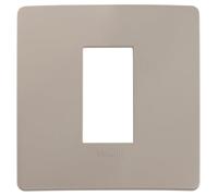 Vimar 14641U.15 Plana Up placca 1 modulo, 8.6x8.6x0.99cm, tortora matt