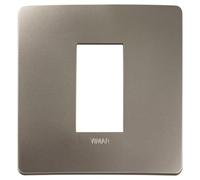 Vimar 14641U.33 Plana Up placca 1 modulo, 8.6x8.6x0.99cm, titanio