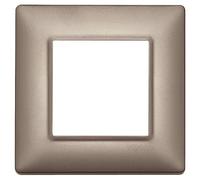 Vimar 14642.74 PLANA Placca 2M, 8 x 8 x 0,9 cm, Metallo, Nichel Perlato