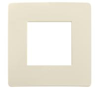 VIMAR 14642U.12 PLANA UP Placca naturalmente integrabile con Plana, 2 moduli, tecnopolimero, avorio matt