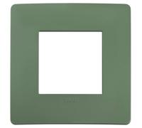 Vimar 14642U.17 PLana Up Placca Naturalmente Integrabile con Plana, 2 Moduli, Tecnopolimero, Dimensioni 8,6 x 8,6 cm, Salvia Matt
