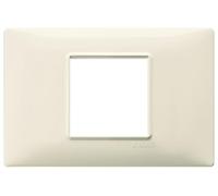 VIMAR 14652.03 PLANA Placca 2 moduli centrali in tecnopolimero, dimensioni 12 x 8 x0.9 cm, colore beige