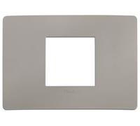VIMAR 14652U.14 PLANA UP Placca naturalmente integrabile con Plana, 2 moduli centrali, tecnopolimero, grigio cemento matt