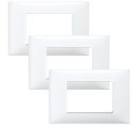 Vimar 14653.01 Placca 3 moduli in tecnopolimero, Bianco, 12 x 8 x 0.9 cm, 1 pezzo (Confezione da 3)
