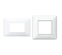 Vimar 14653.01 Placca 3 moduli in tecnopolimero, Bianco, 12 x 8 x 0.9 cm, 1 pezzo + Vimar Placca 2 m, Bianco