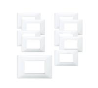 Vimar 14653.01 Plana Placca 3 Posti Pezzi 10 Tecnopolimero Bianco
