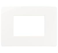 VIMAR 14653U.01 PLANA UP Placca naturalmente integrabile con Plana, 3 moduli, tecnopolimero, bianco