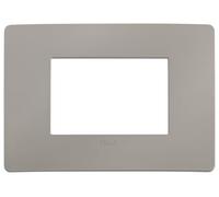 VIMAR 14653U.14 PLANA UP Placca naturalmente integrabile con Plana, 3 moduli, tecnopolimero, grigio cemento matt