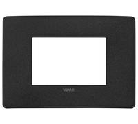 VIMAR 14653U.19 PLANA UP Placca naturalmente integrabile con Plana, 3 moduli, tecnopolimero, nero matt