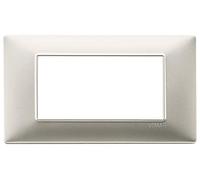 Vimar Plana placca 4 moduli colore nichel opaco 14654.21