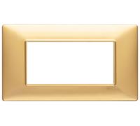 Vimar Placca 4 moduli Plana 14654.25 Tecnopolimero Oro opaco