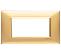 Vimar Placca 4 moduli Plana 14654.25 Tecnopolimero Oro opaco