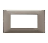 Placca 4 moduli Vimar Plana reflex cenere Cenere