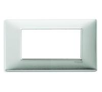 Vimar Plana placca 4 moduli colore alluminio spazzolato 14654.81