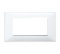 Vimar 14654.AB.01 PLANA Placca 4M, 14,25x8x0,9cm, Antibatterico, Bianco