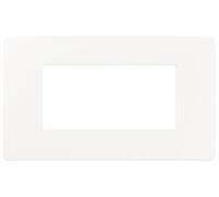 VIMAR 14654U.11 PLANA UP Placca naturalmente integrabile con Plana, 4 moduli, tecnopolimero, bianco matt