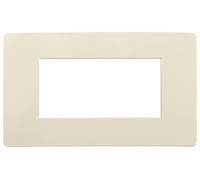 Vimar 14654U.12 Plana Up placca 4 mod centrali 14.7x8.6x0.98cm, avorio matt