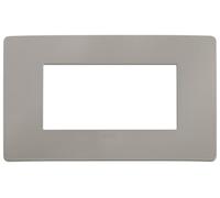 VIMAR 14654U.14 PLANA UP Placca naturalmente integrabile con Plana, 4 moduli, tecnopolimero, grigio cemento matt