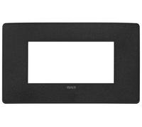 Vimar 14654U.19 Plana Up placca 4 mod centrali 14.7x8.6x0.98cm, nero matt