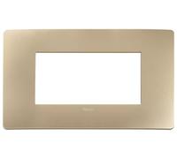 Vimar 14654U.31 Plana Up placca 4 mod centrali 14.7x8.6x0.98cm, champagne