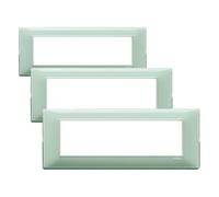 Vimar 14657.44 Plana Placca 7 moduli, tecnopolimero, Reflex menta (Confezione da 3)