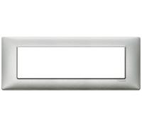 VIMAR 14657.71 PLACCA 7 MODULI ARGENTO METALLIZZATO SERIE PLANA