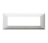 Vimar 14657.81 Plana placca 7 moduli, 20.6x8x0.9cm, alluminio spazzolato