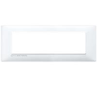 Vimar 14657.AB.01 Plana Placca 7 moduli in tecnopolimero, materiale antibatterico, 20.6 x 8 x 0.9 cm, bianco
