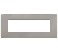 VIMAR 14657U.14 PLANA UP Placca naturalmente integrabile con Plana, 7 moduli, tecnopolimero, grigio cemento matt