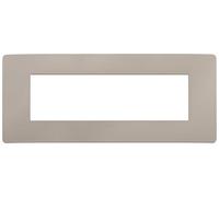 VIMAR 14657U.15 PLANA UP Placca naturalmente integrabile con Plana, 7 moduli, tecnopolimero, tortora matt