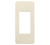 VIMAR 14666U.12 PLANA UP Placca naturalmente integrabile con Plana, 1 modulo per pannelli, tecnopolimero, avorio matt