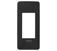 VIMAR 14666U.19 PLANA UP Placca naturalmente integrabile con Plana, 1 modulo per pannelli, tecnopolimero, nero matt