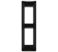 VIMAR 14667.05 PLANA Placca 2 moduli per pannelli in tecnopolimero, dimensioni 4 x 13.7 x 0.9 cm, nero