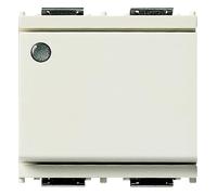 Vimar 16025.M.B Idea deviatore luminoso, 1 polo 16AX, 2 moduli, bianco
