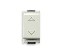 Vimar 16150.B Idea Pulsante commutatore 1P 10 A 250 V~ (3 morsetti), con frecce direzionali e posizione OFF centrale, bianco