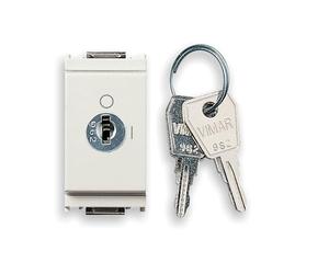 VIMAR 16180.CU.B IDEA Pulsante 1P NO 16 A 250 V~, a chiave unificata 000, 2.48 x 5.01 x 3.28 cm, colore bianco