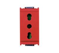Vimar 16203.R Idea Bpresa SICURY 2P+T 16A, standard italiano, 1M, rosso