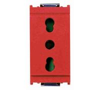 VIMAR - 16203.R Presa 2P+T 16A P17/11 rosso
