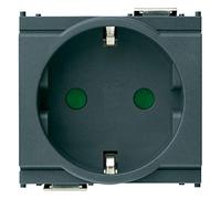 Vimar 16208 Idea presa Schuko SICURY 2P + T 16A, 2 moduli, grigio