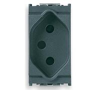 VIMAR 16226 IDEA Presa 2P+T 10 A 250 V~ standard svizzero tipo 13, dimensioni 2.48 x 5.01 x 4.98 cm, colore grigio