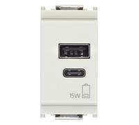 Vimar 16292.AC.15.B Idea Alimentatore USB 15 W 3 A 5 V per dispositivi elettroni