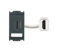 VIMAR 16334 Idea Presa HDMI 2.1b aggancio standard Keystone, 1M, grigio