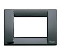 Vimar 16733.11 Placca Classica 3 moduli, Metallo Pressofuso, Nero